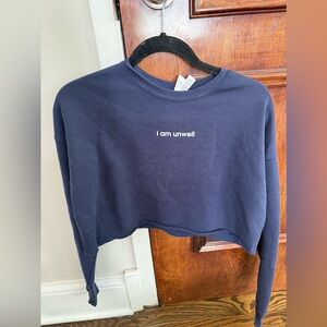 Call Her Daddy Unwell crop hoodie